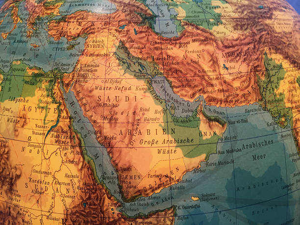 istock Saudi Arabia / Middle East - Old Globe / World Map 505711536