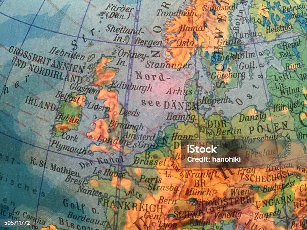 Germany Gdr Old Globe World Map Stock Photo - Download Image Now - Cartography, East Germany, France