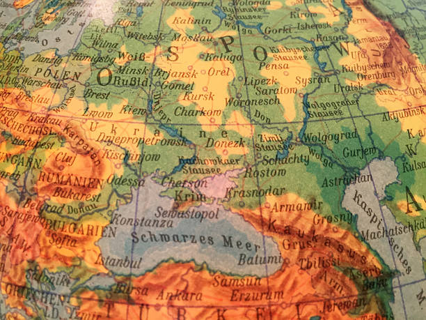 istock Ukraine, Crimea, Russia - Old Globe / World Map 505711878