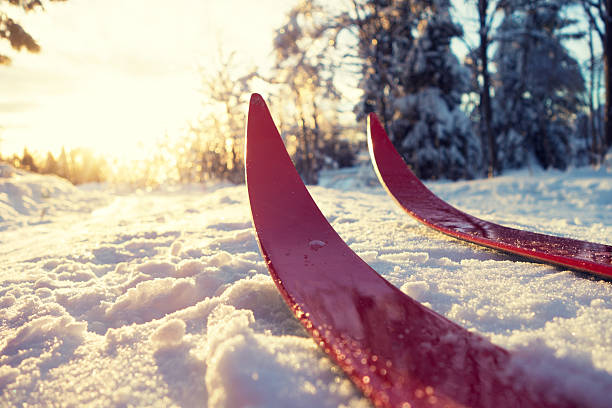 크로스 컨트리 스키 in oslo, norway - snow ski track color image colors 뉴스 사진 이미지