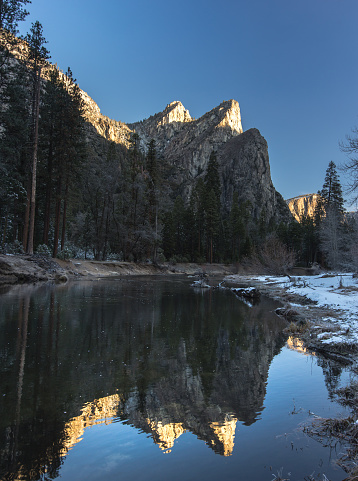 Reflection of Three brother, Yosemite National Park