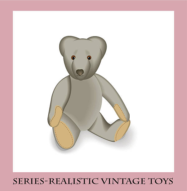 istock Soft toy, teddy bear style  , Series-Realistic vintage toys 505720735