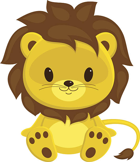 Cartoon Vector Illustration Of Sitting Lion Cub Stock Illustration -  Download Image Now - Lion Cub, Vector, Animal - iStock
