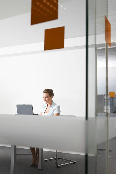 istock Businesswoman Using Laptop In Office 505721749
