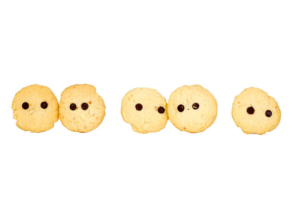 istock cookies face isolated on white background. 505721856