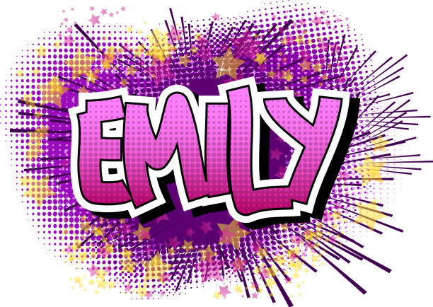 Emily Comic Book Style Female Name Stock Illustration - Download Image Now  - Identity, Adulation, Cartoon - iStock