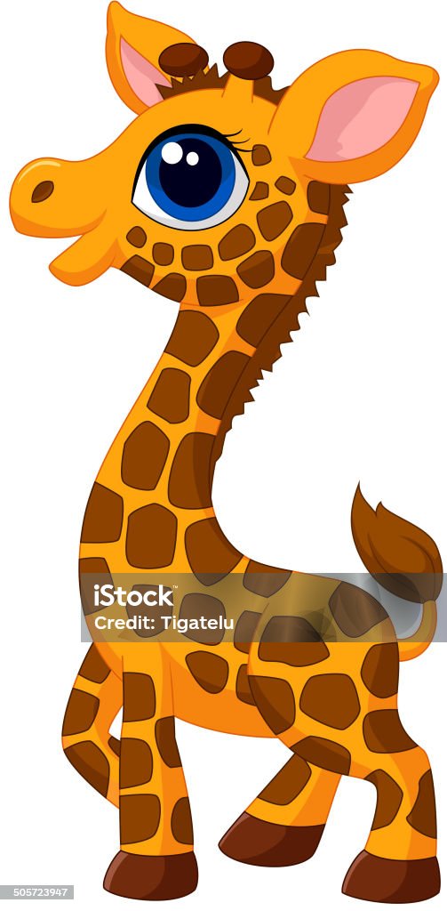 Cute baby giraffe cartoon Vector illustration of cute baby giraffe cartoon Animal stock vector