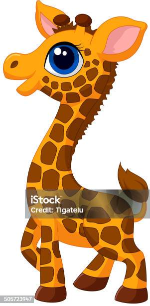 Cute Baby Giraffe Cartoon Stock Illustration - Download Image Now - Animal, Animal Mouth, Animal Wildlife