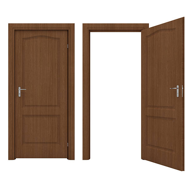 istock Open wooden door 505725143