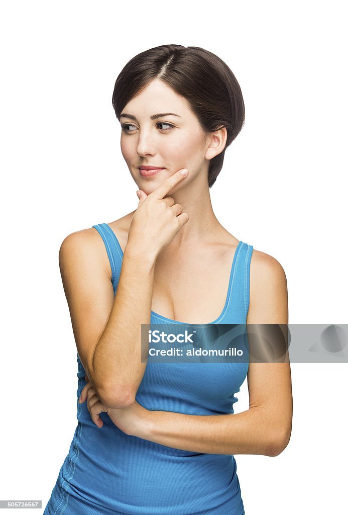 Beautiful young woman thinking A beautiful young woman thinking. 20-29 Years Stock Photo