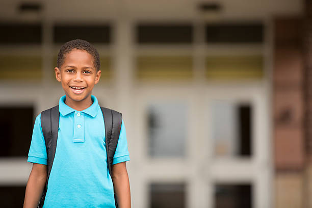 istock African descent child, boy ready for a school day. 505726945