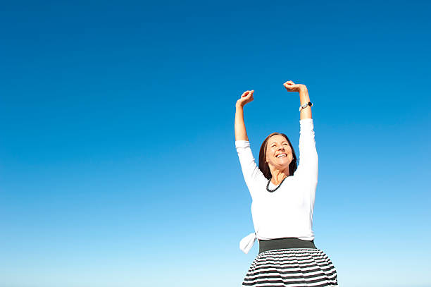 istock Joyful active senior woman 505747452