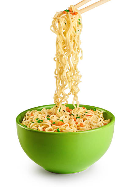 istock Bowl of instant noodles isolated on white background. 505751138