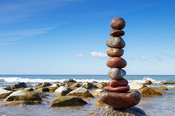 istock Stones balance on the sea. 505754868