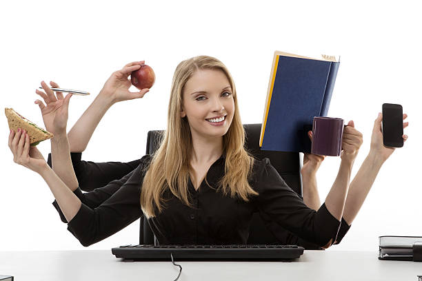 istock busy woman at her desk 505767115