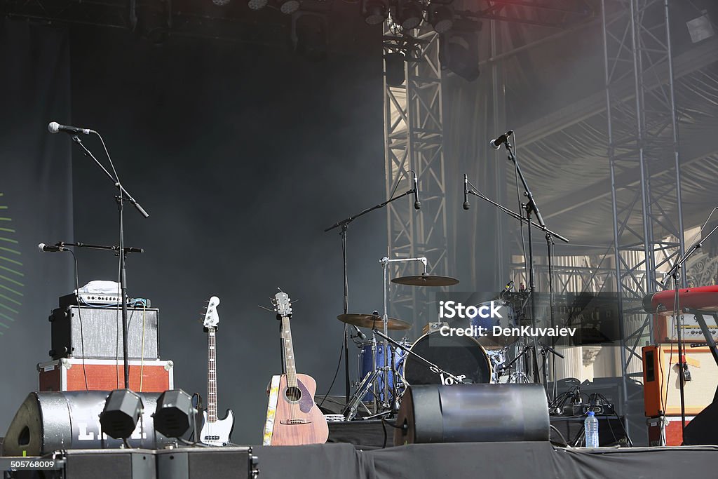 Empty concert stage Empty concert stage before concert Stage - Performance Space Stock Photo