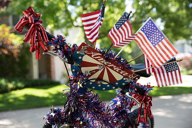 istock Bike decorated for July 4th parade 505768157