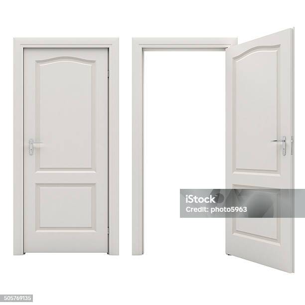 Open White Door Stock Photo - Download Image Now - Accessibility, Architecture, Blank
