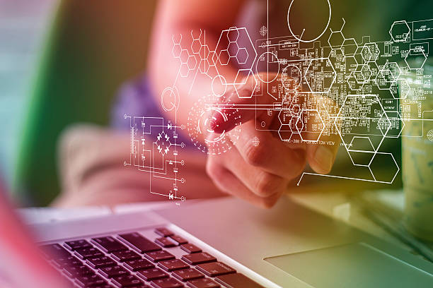 istock finger pressing virtual media type of buttons 505771043