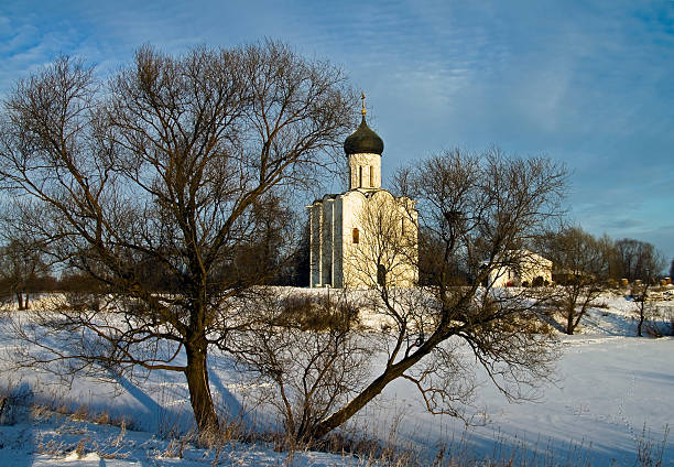 Church of the Intercession on the Nerl - famous example of old russian architecture of 12 century.