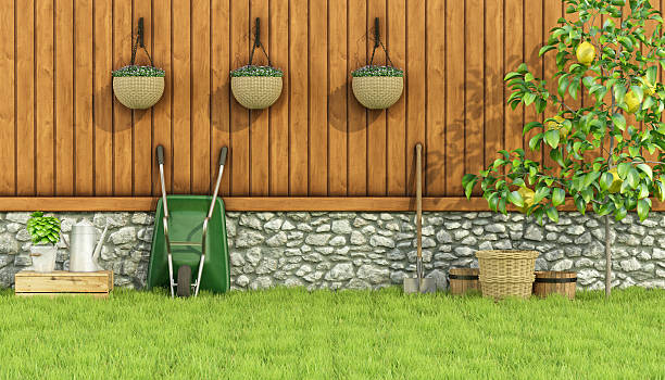 istock Tools for gardening in a garden 505772860