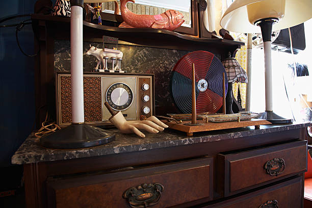Vintage Collectibles In Second Hand Store