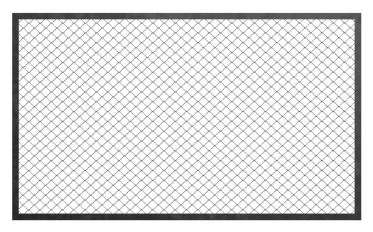 Wire fence barrier on white background, 3d illustration