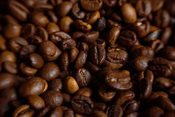 Photo of Coffee fresh coffee beans on wood ready to brew coffee