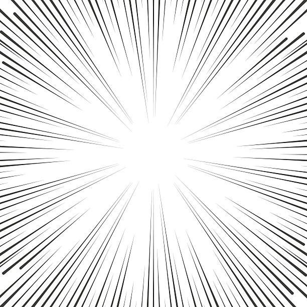 vektor-comic book-linien hintergrund - vanishing point diminishing perspective sunbeam abstract stock-grafiken, -clipart, -cartoons und -symbole