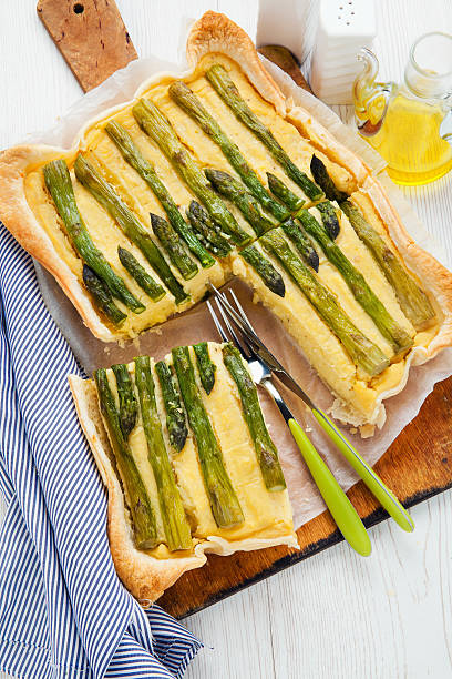 istock healthy dish with asparagus. vegetable cheese cake 505774368