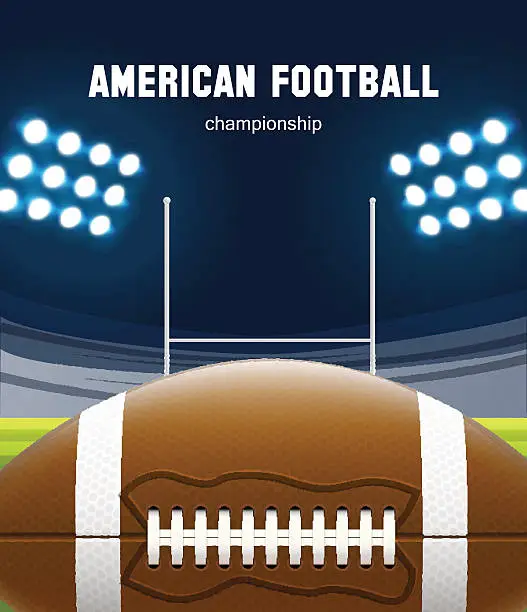 Vector illustration of american football realistic theme eps 10