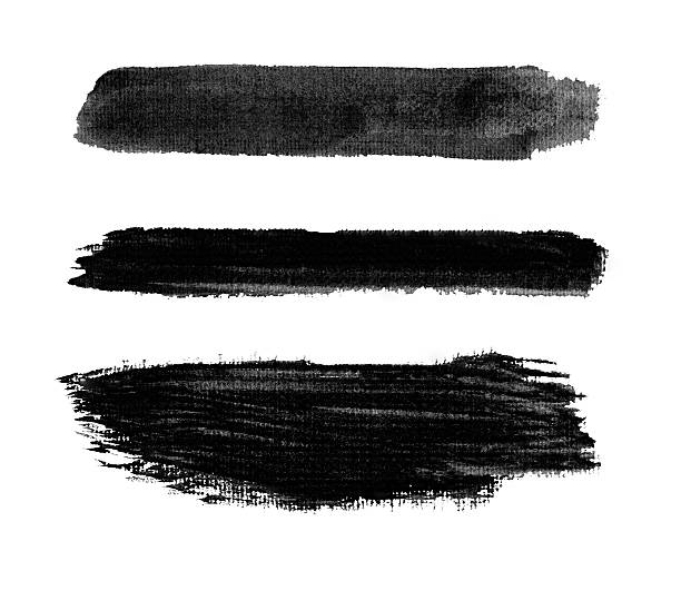 Watercolor strokes isolated.