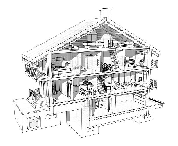 istock 3d section of a country house 505776314