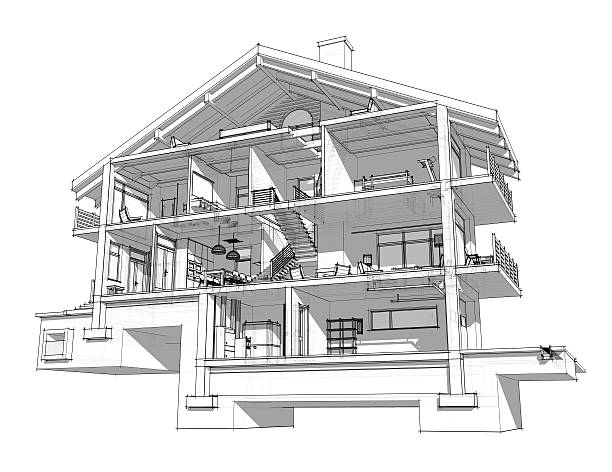 istock 3d section of a country house 505776336