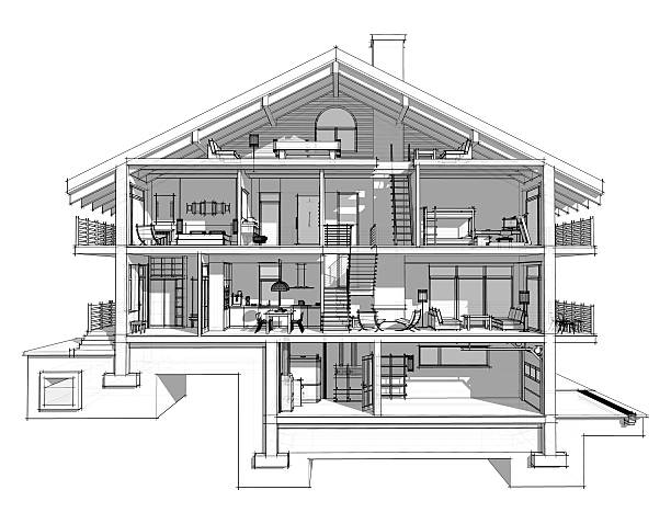 istock 3d section of a country house 505776340