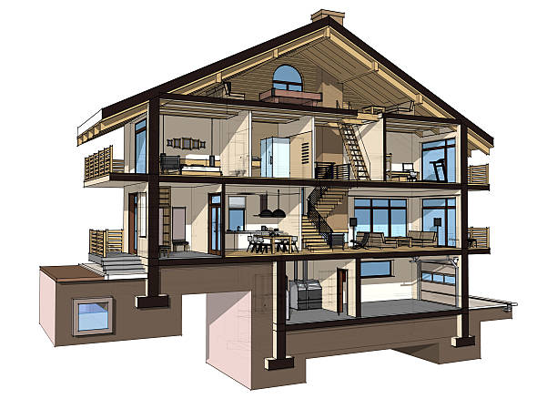 istock 3d section of a country house 505776794