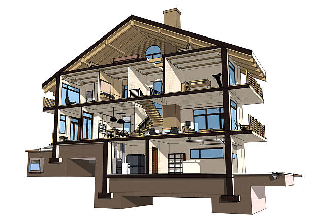 istock 3d section of a country house 505776836