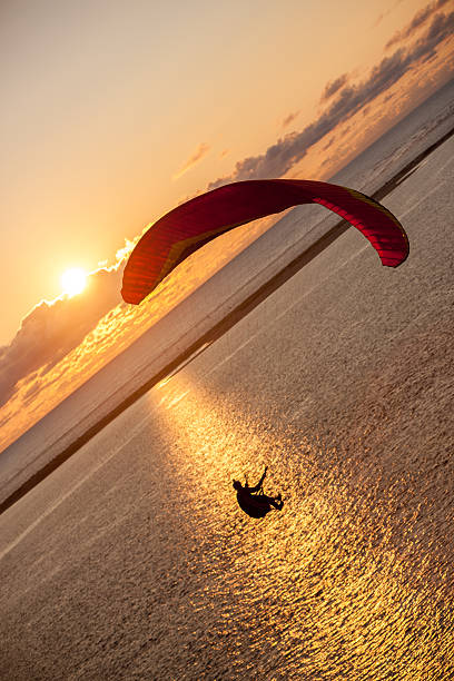 istock Paragliding over the sea 505777508