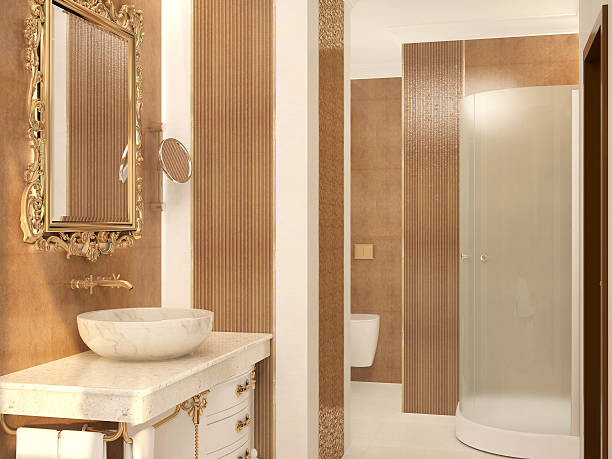 istock 3d rendering of a bathroom interior design 505778692