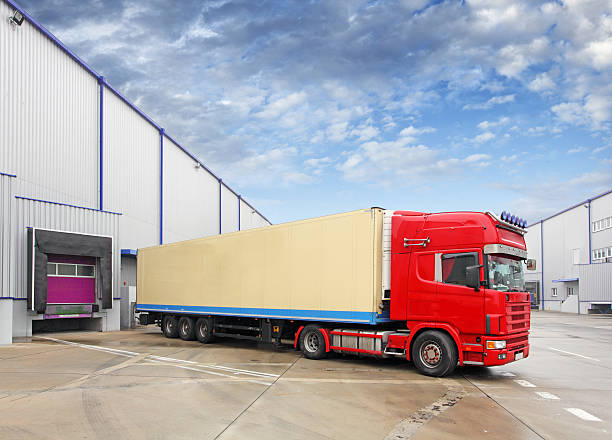 istock red truck in the warehouse 505779122