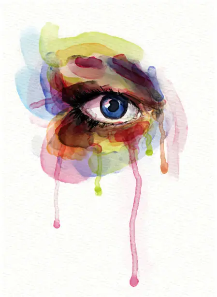 Vector illustration of Watercolor Eye