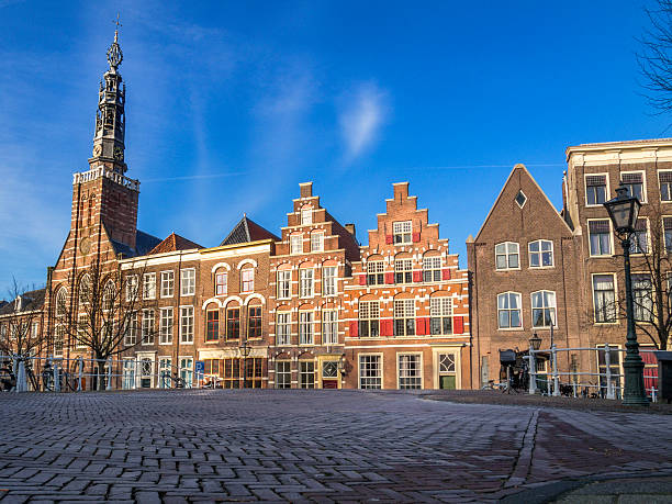 Shot on theSteenschuur bridge in the historical centre of Leiden