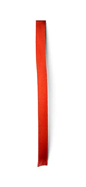 Red bookmark isolated on white background