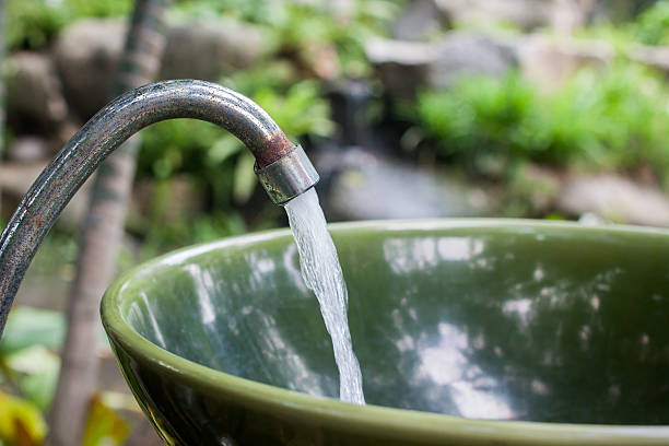istock Hand washing basin in garden 505819202