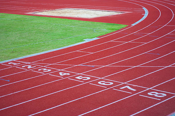 istock racetrack running lanes 505820172