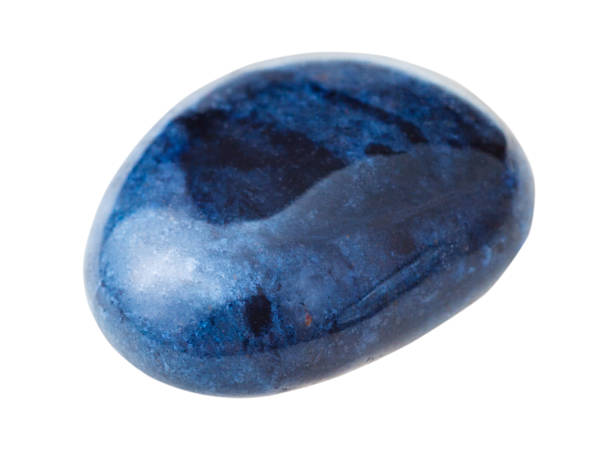 istock Dumortierite gemstone isolated on white 505821544