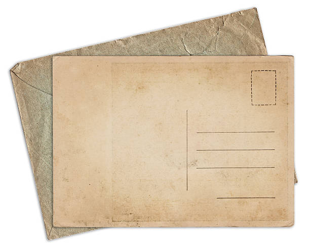 istock Vintage old postcard and envelope isolated 505822880