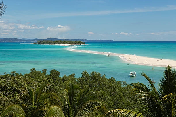 istock Tropical island with small sand path in Nosy Iranja, Madagascar 505825356