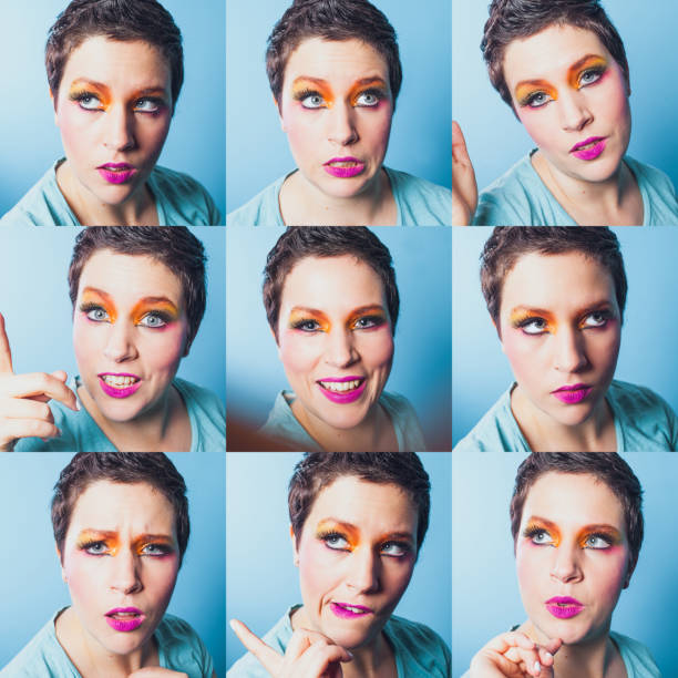 istock Young adult woman making multiple expressions 505825768