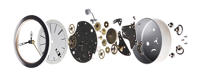 Clock Disected Disassembled The Clock Stock Photo - Download Image Now - Disassembling ...